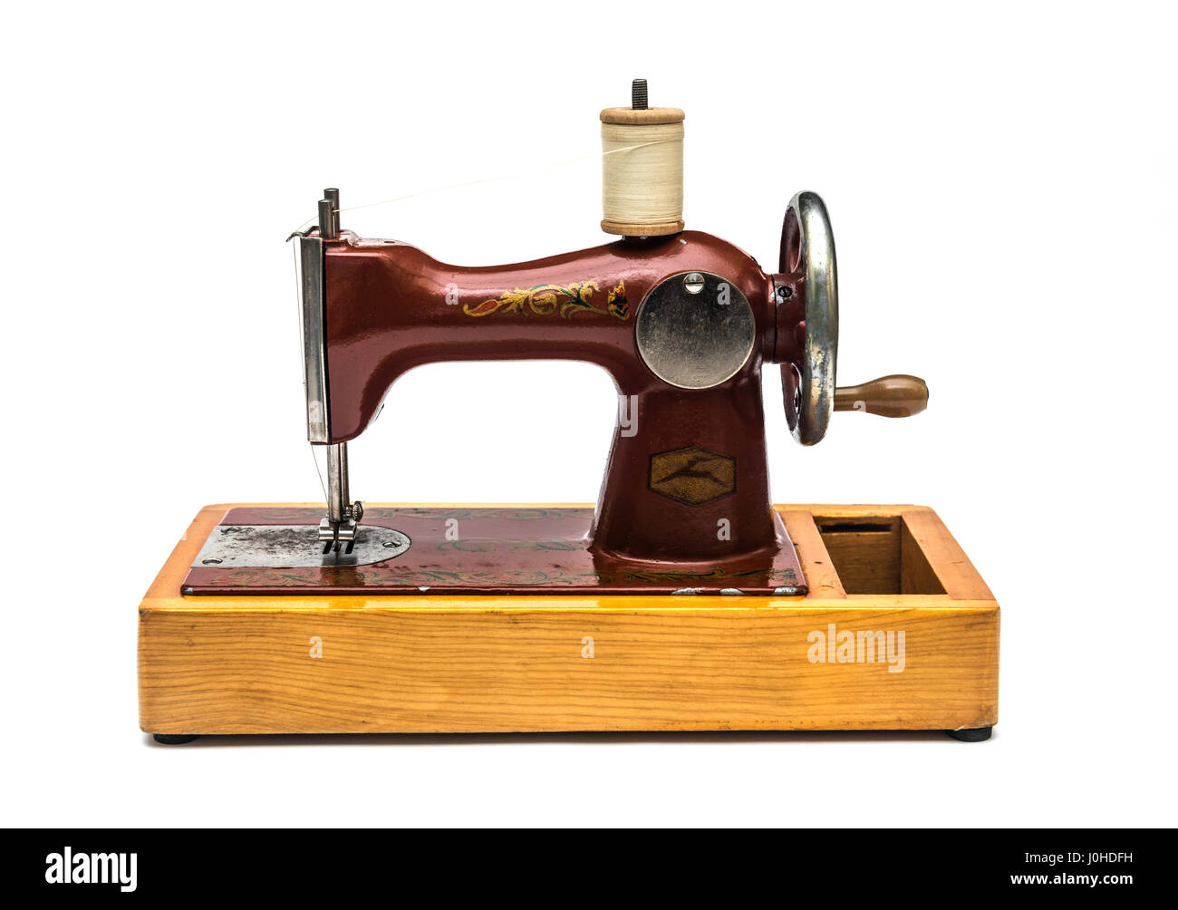 Vintage hand sewing machine Stock Photo
