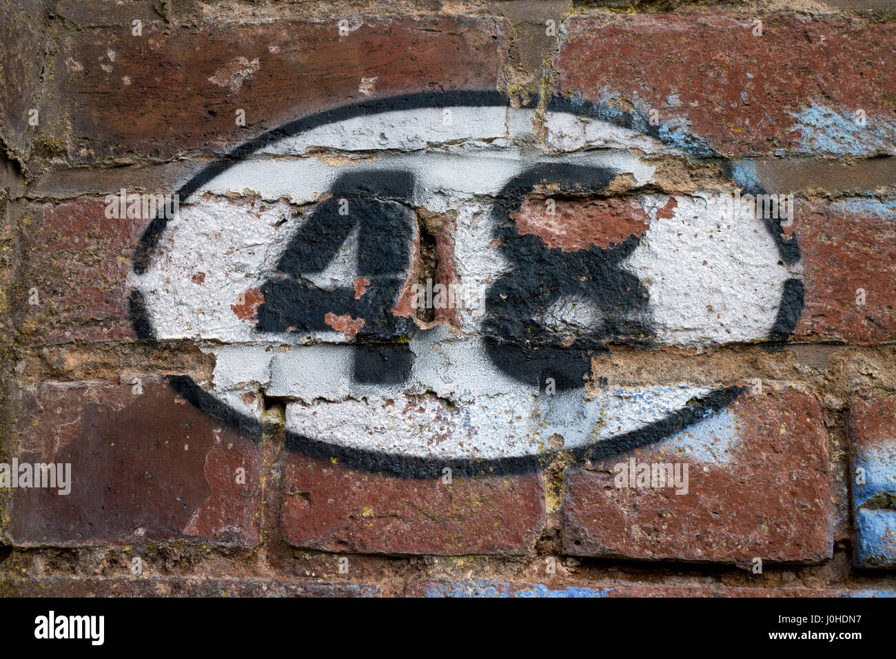 Number 48 on a canal bridge, UK Stock Photo - Alamy