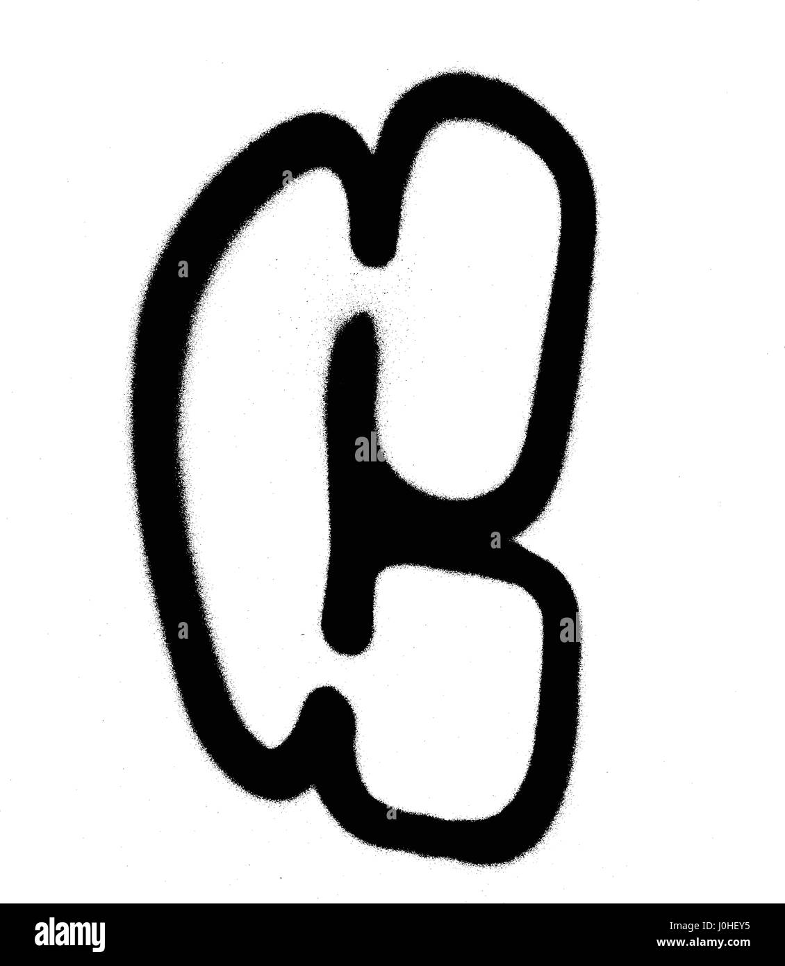 Graffiti Bubble Font C In Black On White Stock Vector Image Art Alamy