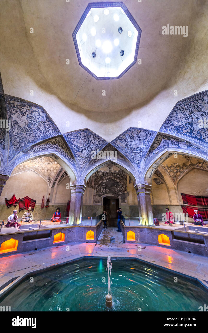 Pool in old public baths called Vakil Bath in Shiraz city, capital of