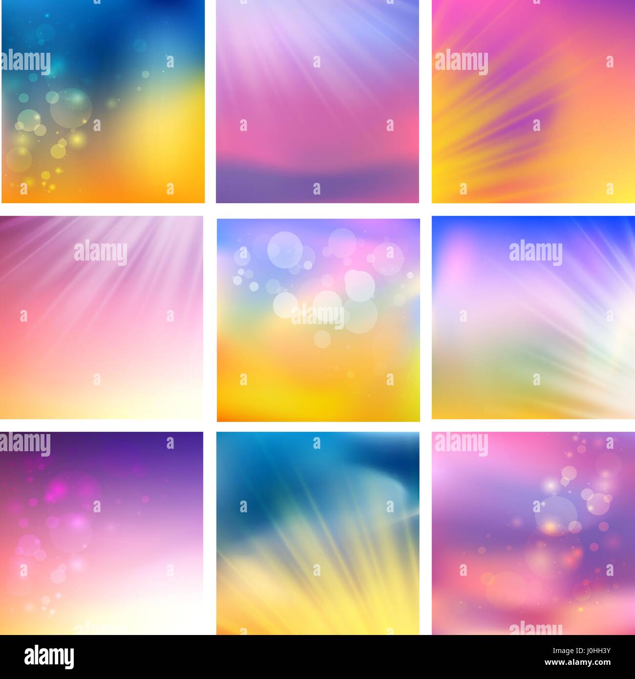set of abstract blotted tiles Stock Vector