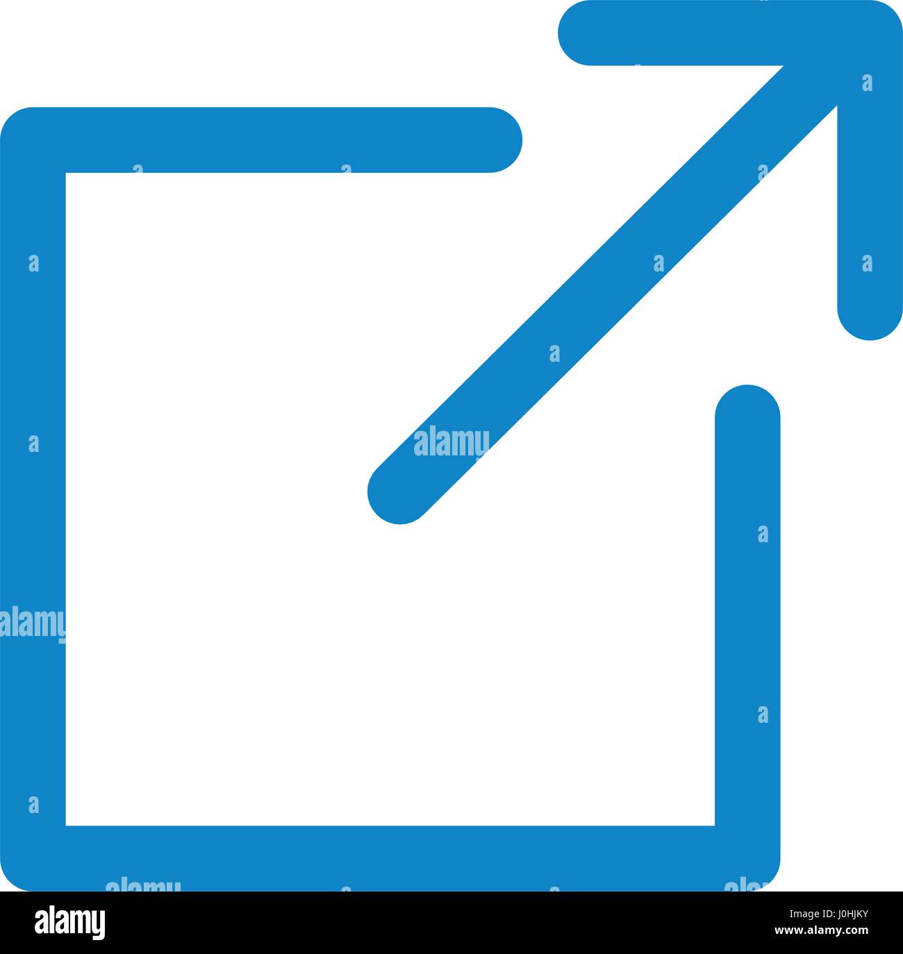 External Link Icon to move to a different website Stock Vector