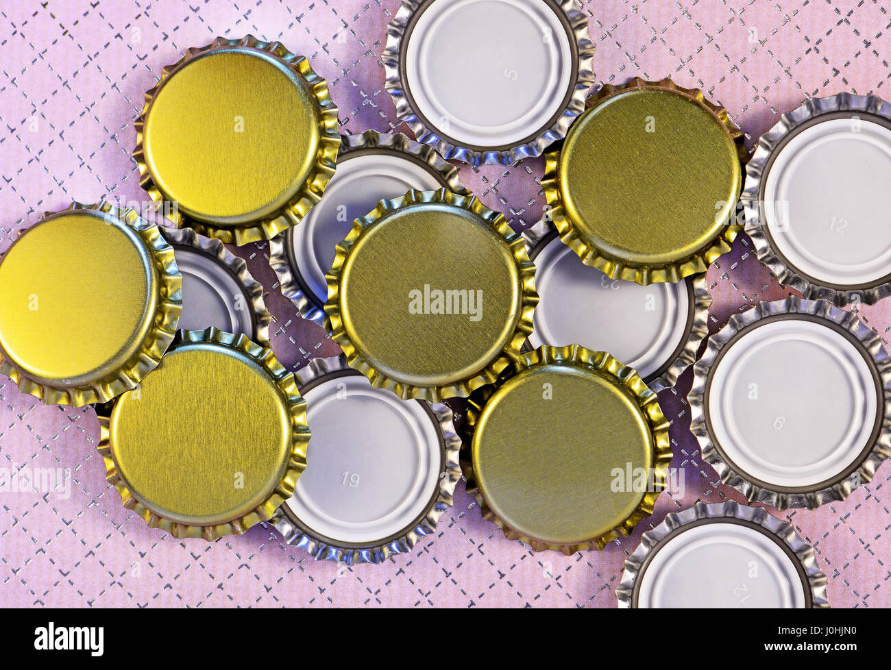 Beer bottle metal caps Stock Photo Alamy
