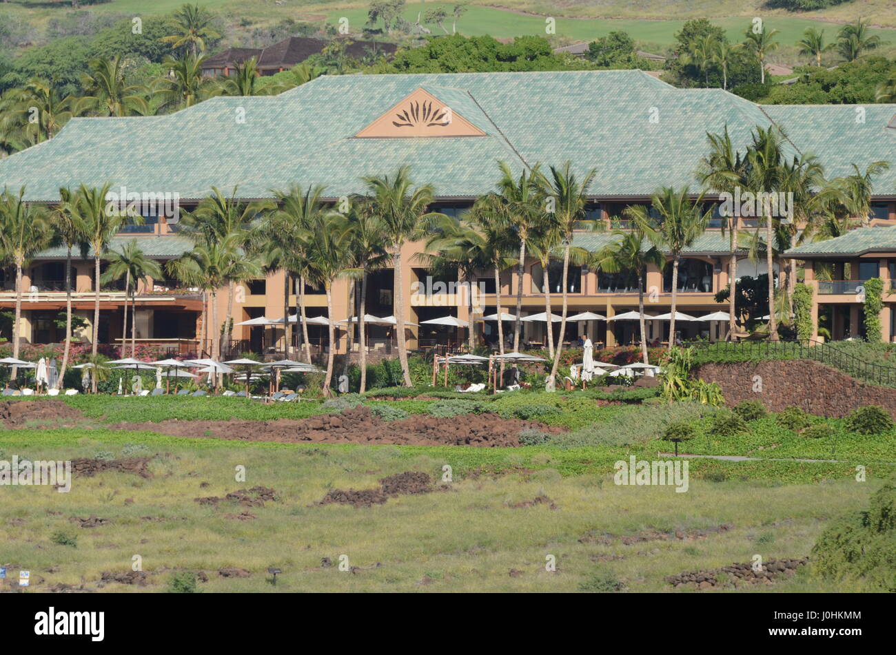 Four Seasons Hotel in Lanai Hawaii, USA Stock Photo Alamy