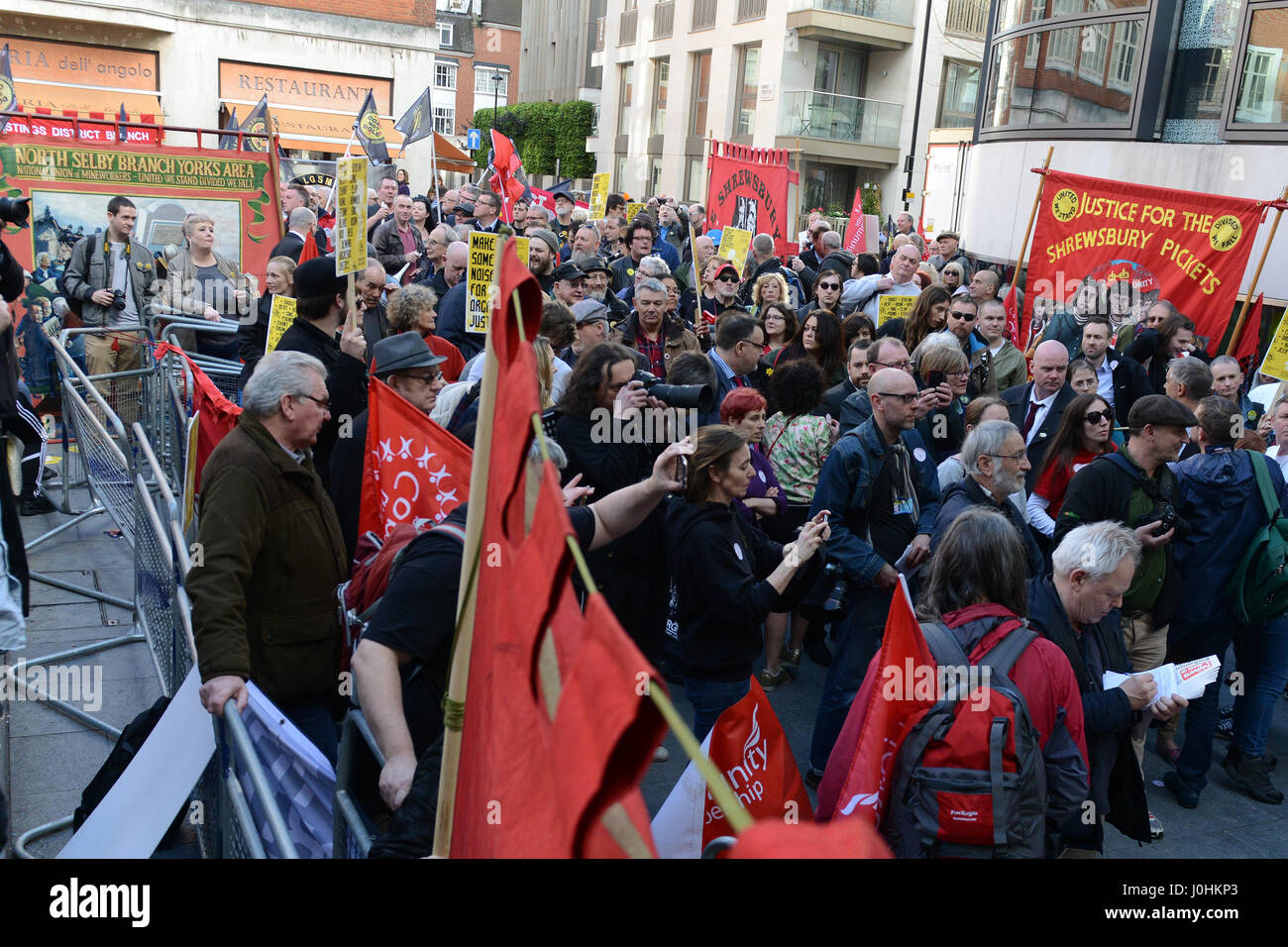 Supporters Of Orgreave Truth And Justice Campaign Gather Outside The ...