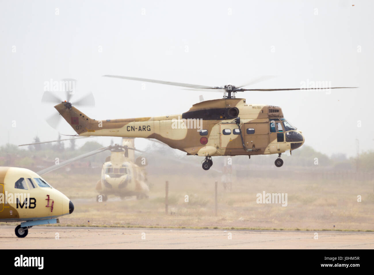 MARRAKECH, MOROCCO - APR 28, 2016: Royal Morocco Air Force SA330 Puma  helicopter at the Marrakech Air Show Stock Photo - Alamy