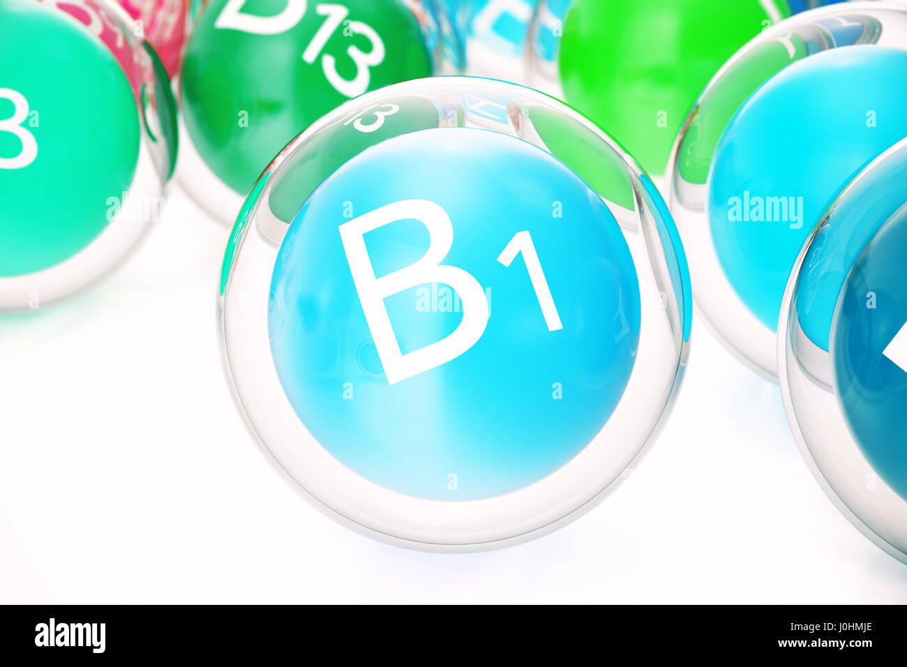 Vitamin B1, group of organic substances, food additive, isolated, on