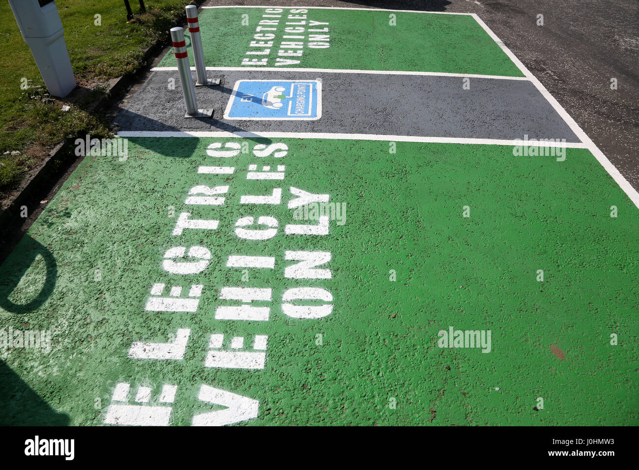 Electric Vehicle Charging Point Prestwick Stock Photo Alamy