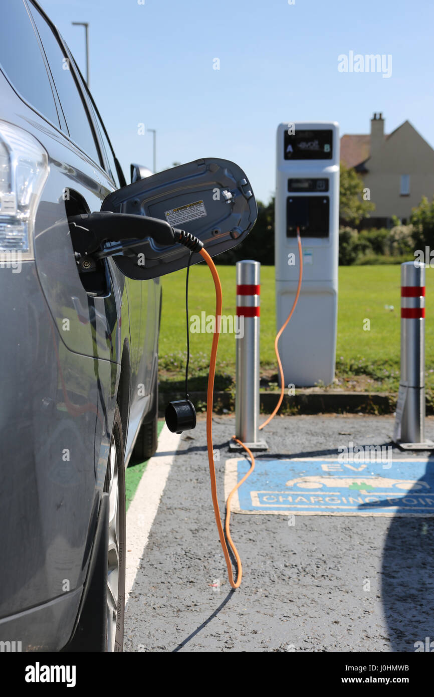 Electric Vehicle Charging Point Prestwick, Ayrshire, Scotland, UK