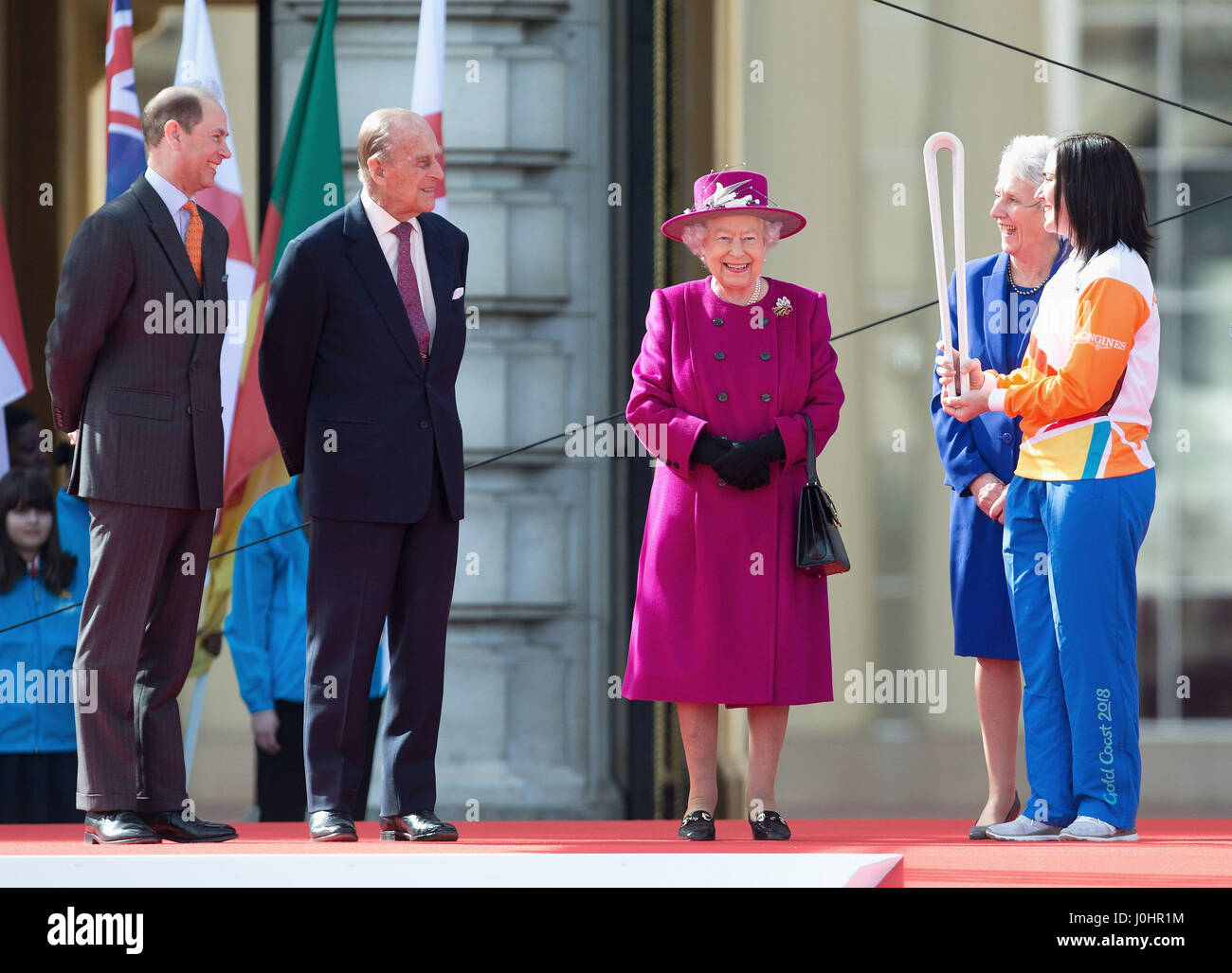 The Queen launches the Baton Relay for the XX1 Commonwealth Games, Gold