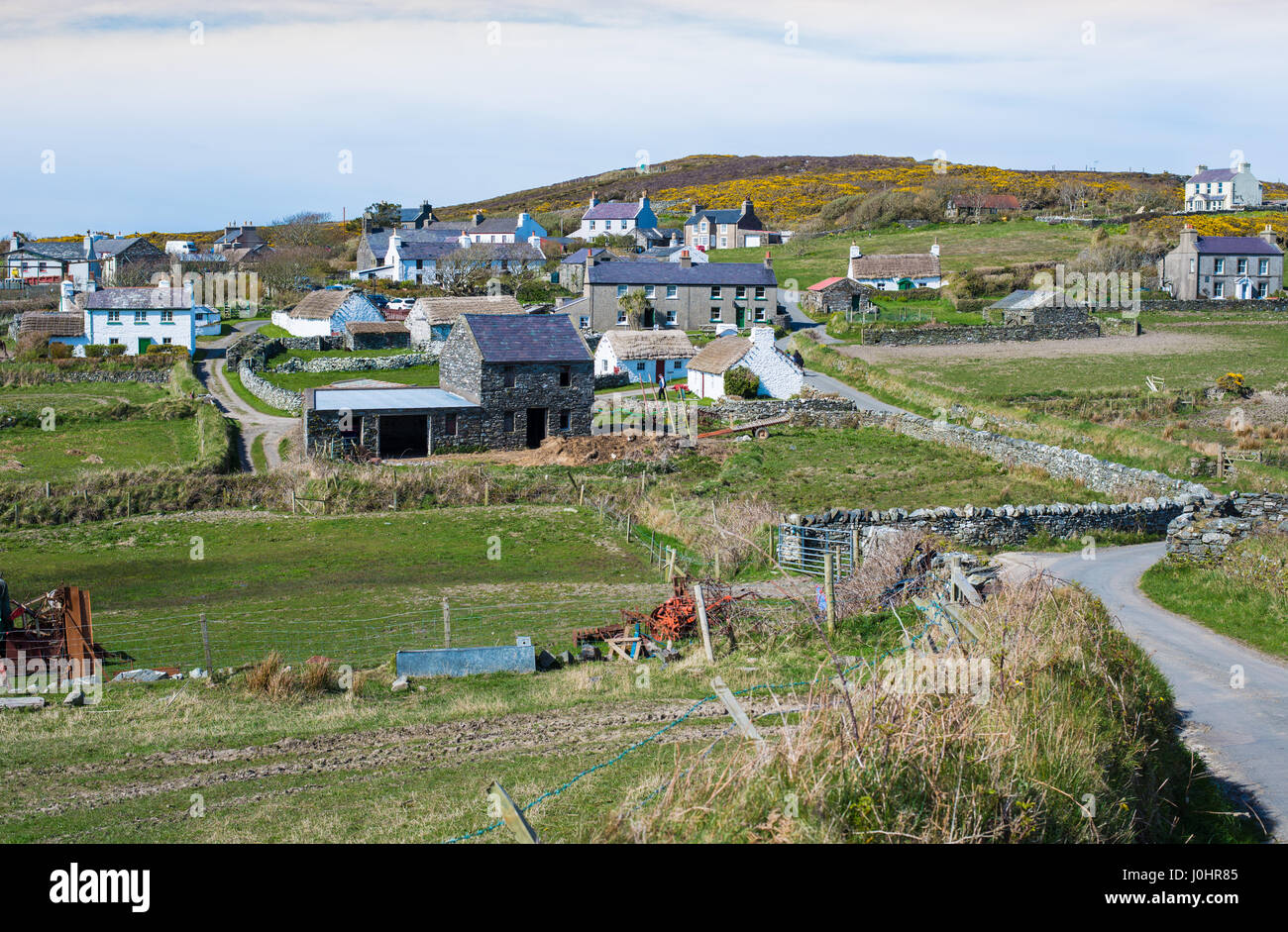 View over Cregneash village, Isle Of Man Stock Photo - Alamy