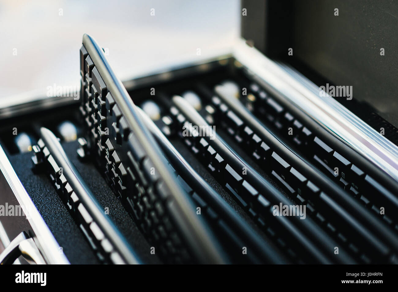 Box of PC Keyboards Stock Photo Alamy