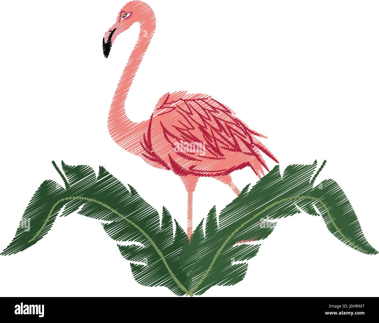 flamingo bird icon image  Stock Vector