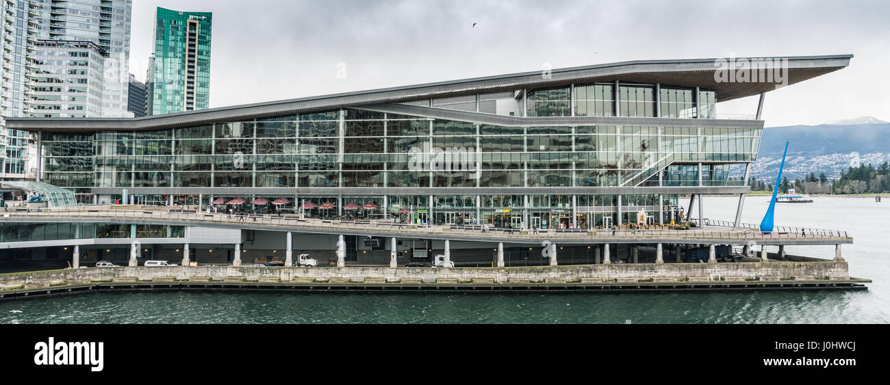 The award-winning Vancouver Convention Centre is a green-designed, state-of-the-art facility on the waterfront in beautiful downtown Vancouver. Stock Photo