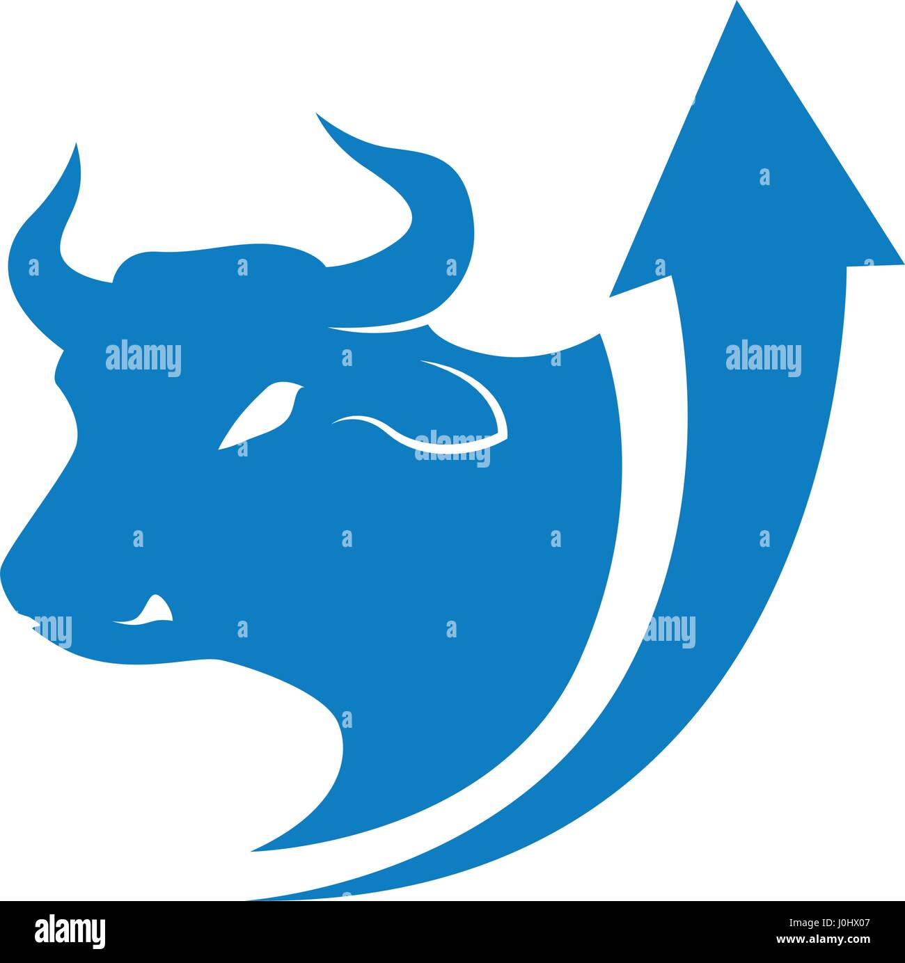 Stock market bull symbol Stock Vector