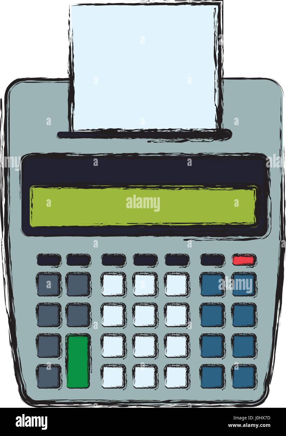 Calculator with paper printer Stock Vector Image & Art Alamy