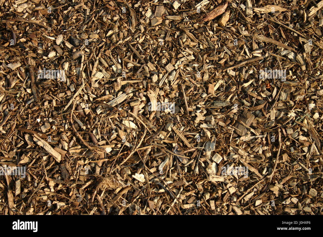 Wood chippings or mulch as a background Stock Photo Alamy