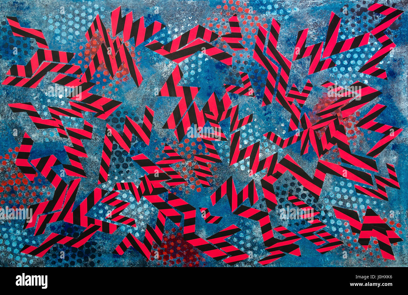 Modern abstract artwork by Ed Buziak. Stock Photo