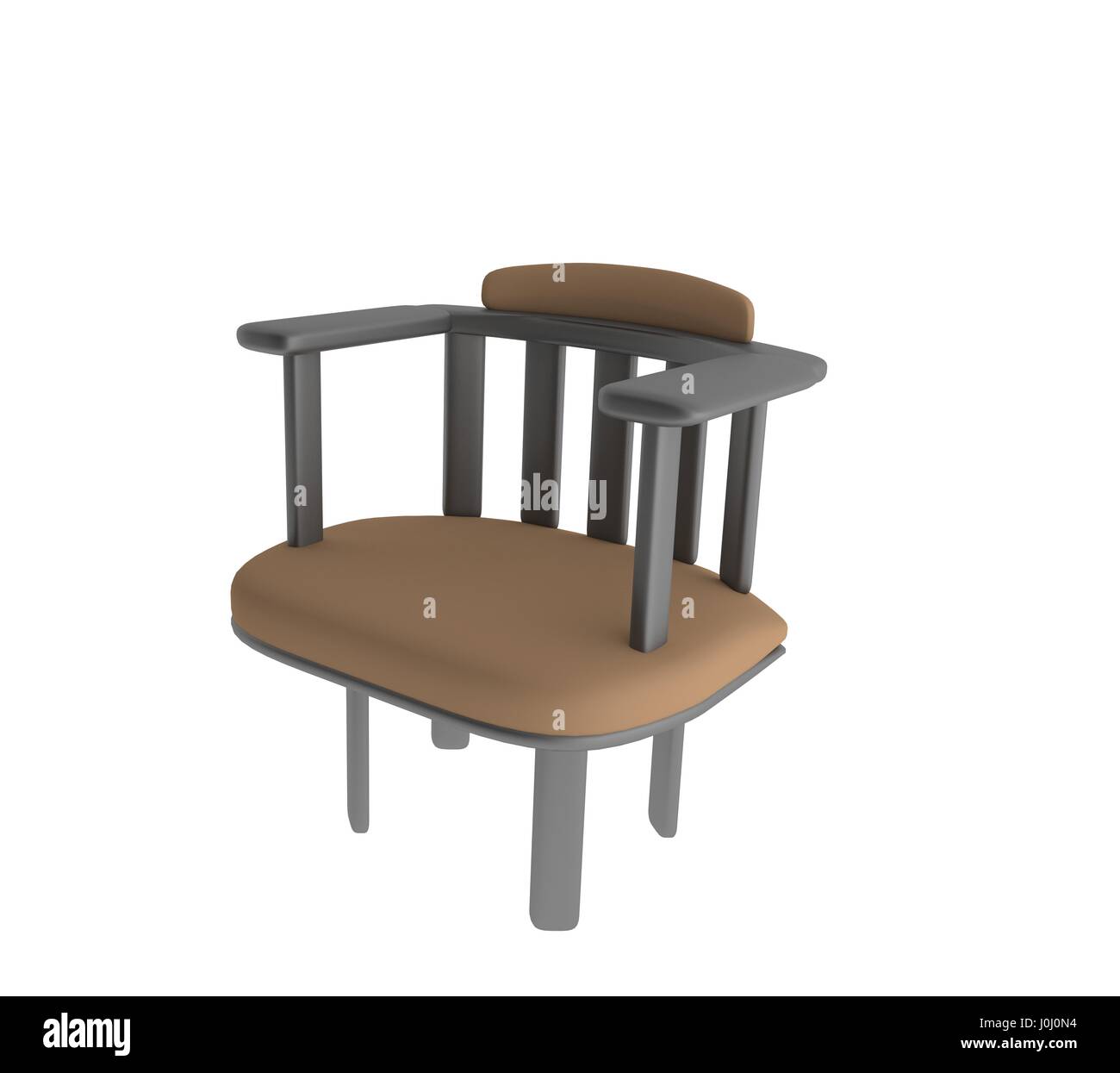 chair on isolated white in 3D render image Stock Photo - Alamy