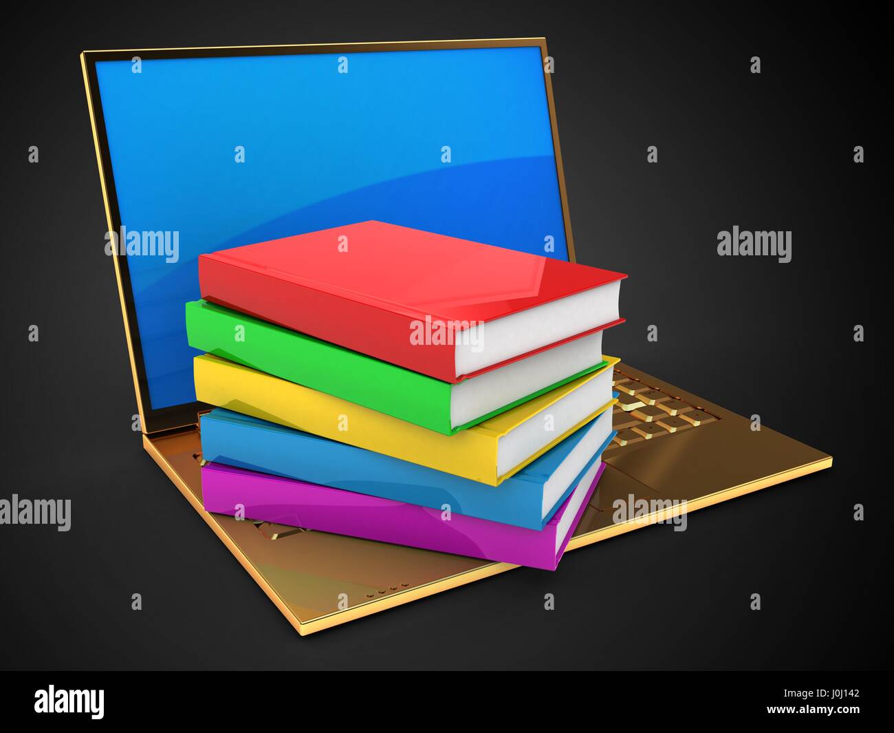 3d illustration of laptop Stock Photo - Alamy