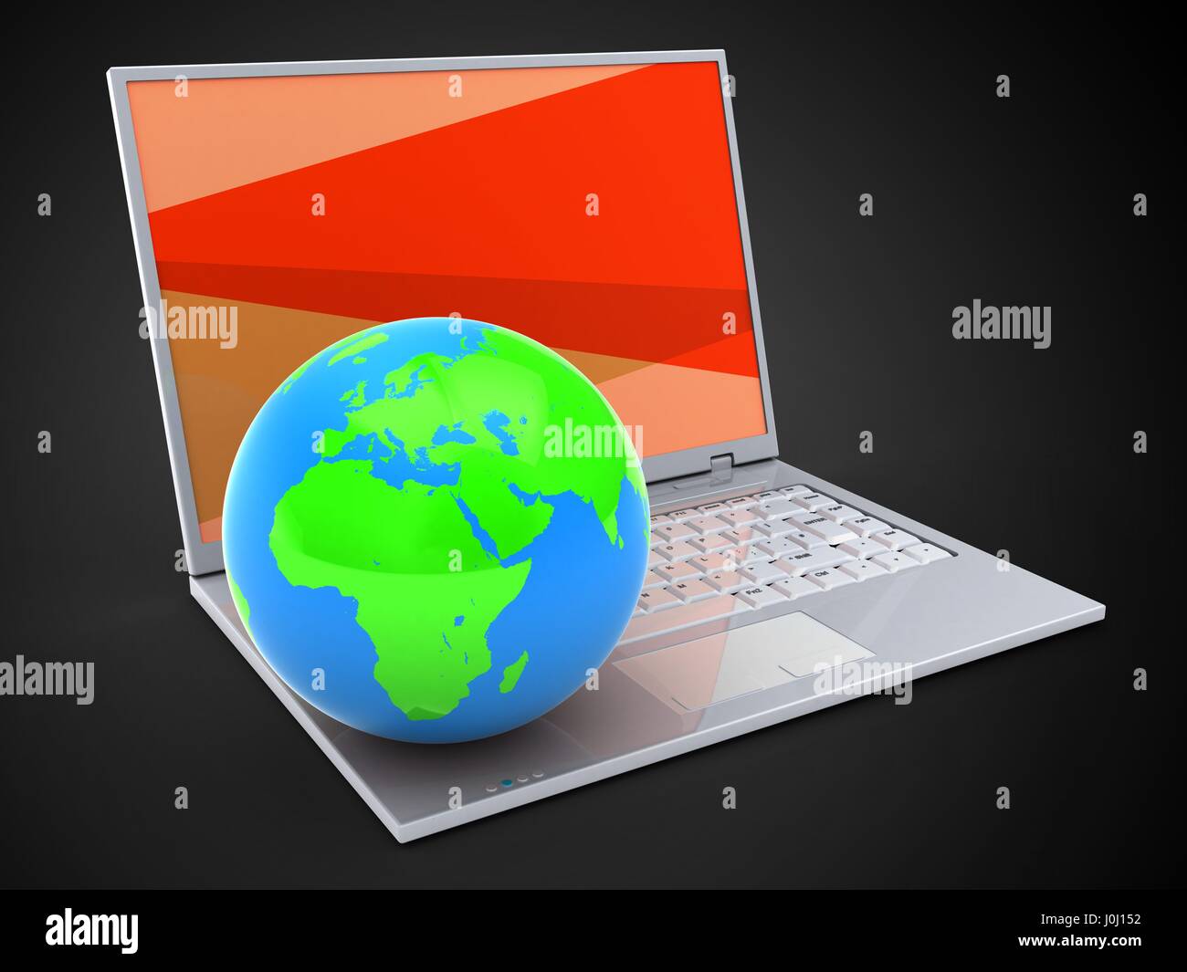 3d illustration of laptop Stock Photo - Alamy
