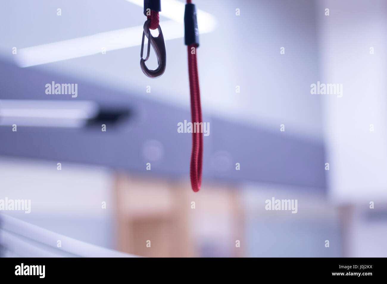 Suspension training physical therapy exercise equipment with red cord