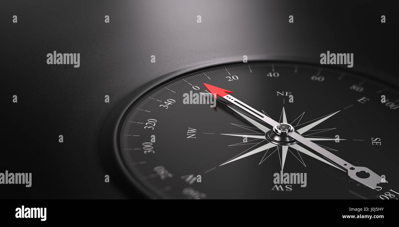 3d illustration compass needle pointing hires stock photography and