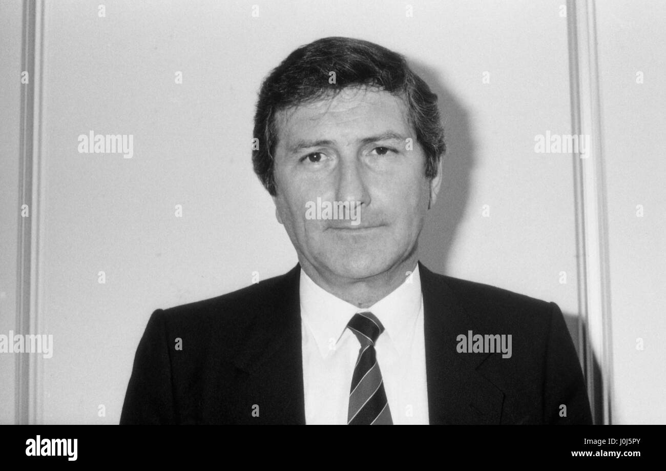 John Ellis, General Secretary of the Civil and Public Services Association (CPSA), attends the Trades Union Congress in Blackpool, England on September 4, 1989. Stock Photo