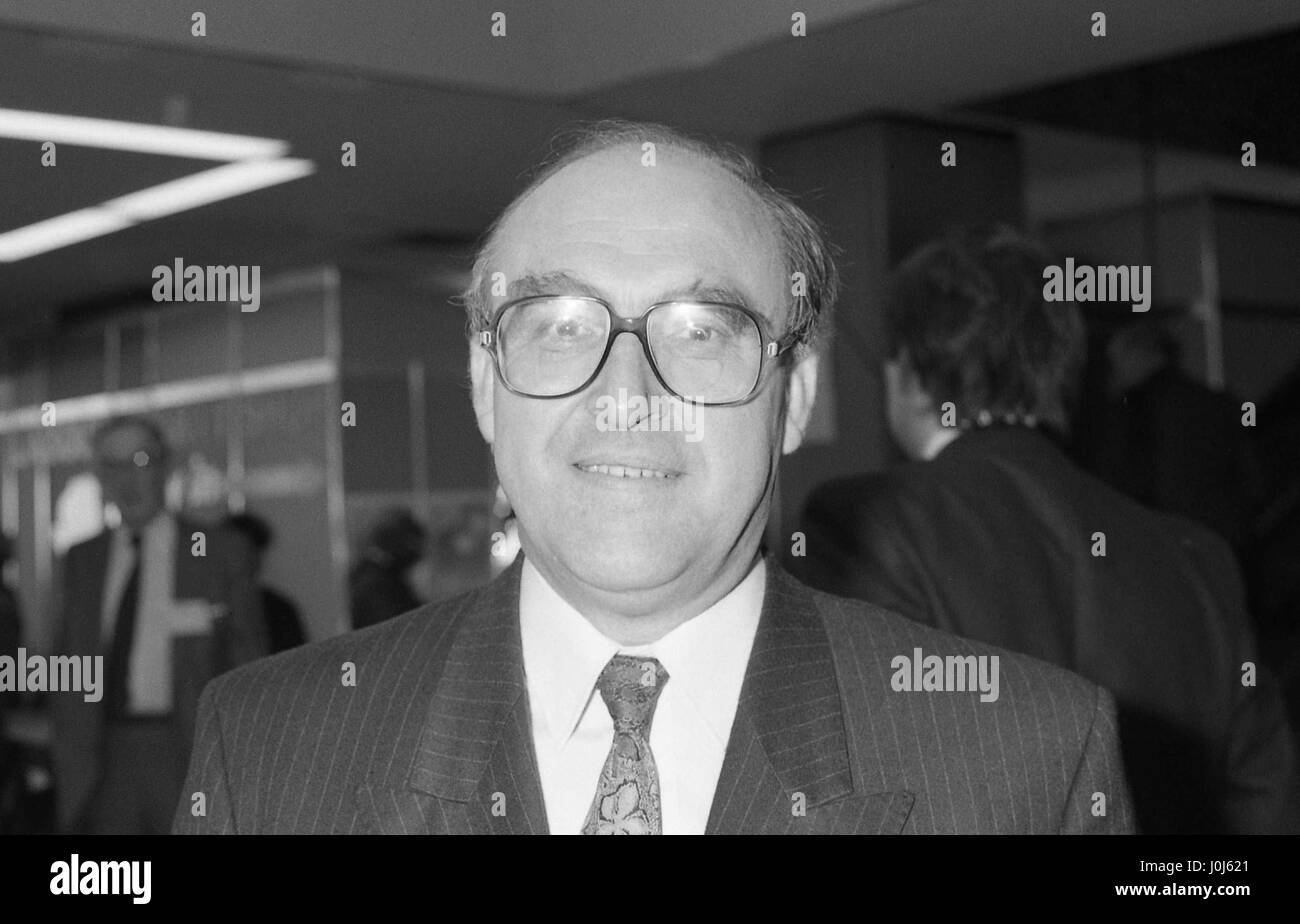 Rt. Hon. John Smith, Shadow Chancellor of the Exchequer and Labour party Member of Parliament for Monklands East, attends the party conference in Brighton, England on October 1, 1991. He became Leader of the Labour party in July 1992. Stock Photo