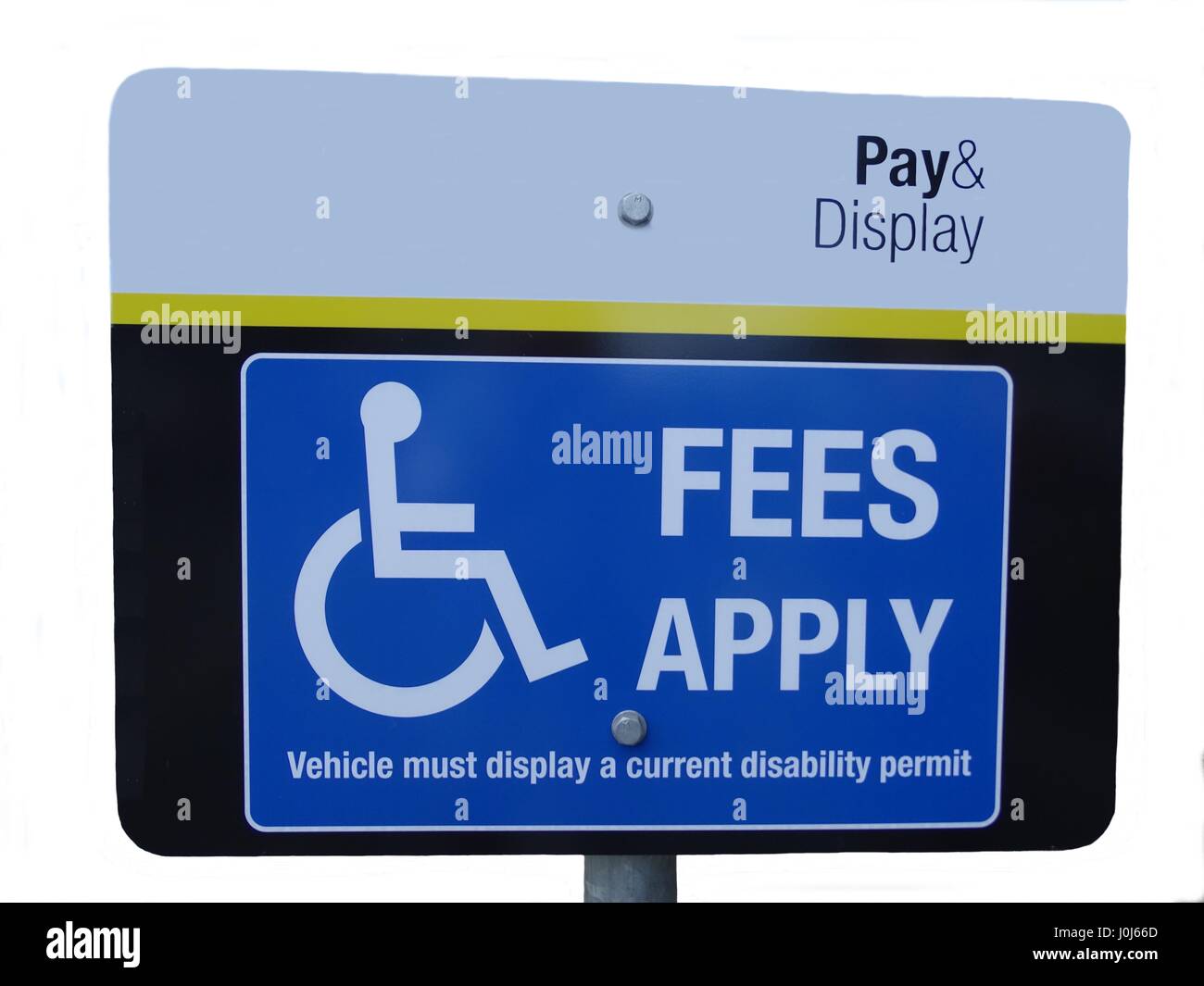 Sign showing space for handicapped parking Stock Photo