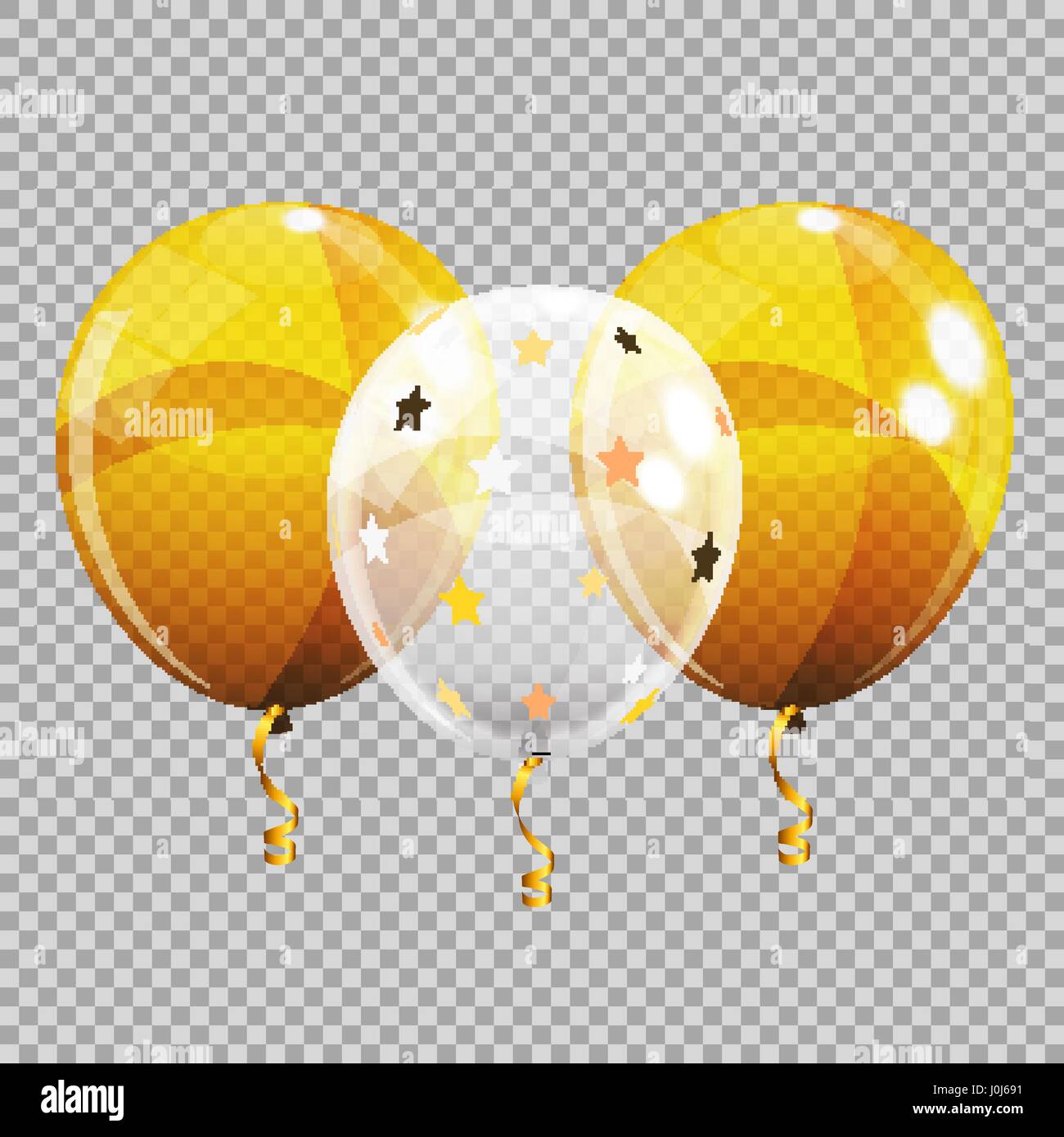 Group of Colour Glossy Helium Balloons Isolated on Transparent B Stock ...