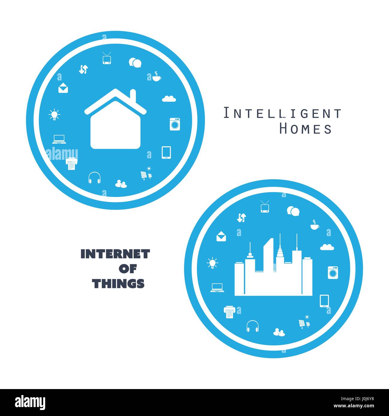 Internet Of Things Concept Design With Icons Stock Vector Image & Art ...