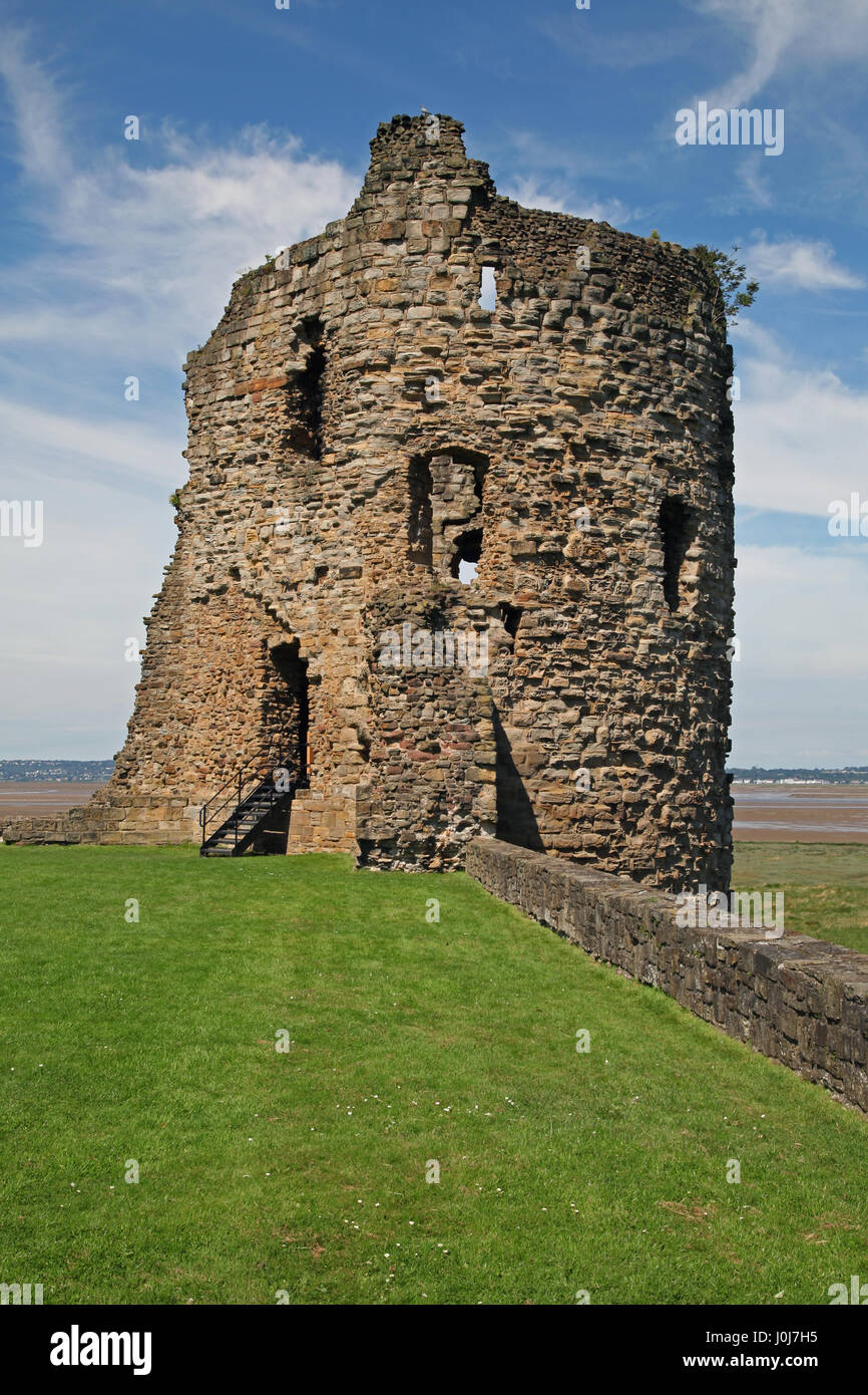 Flint Castle in Flintshire north Wales, first of King Edward I's Iron Ring of castles in the