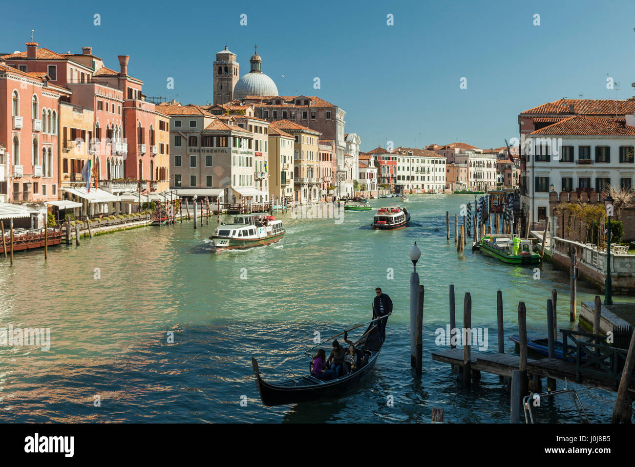 Skyline of sestier Cannaregio seen across Grand Canal in Venice, Italy. Stock Photo