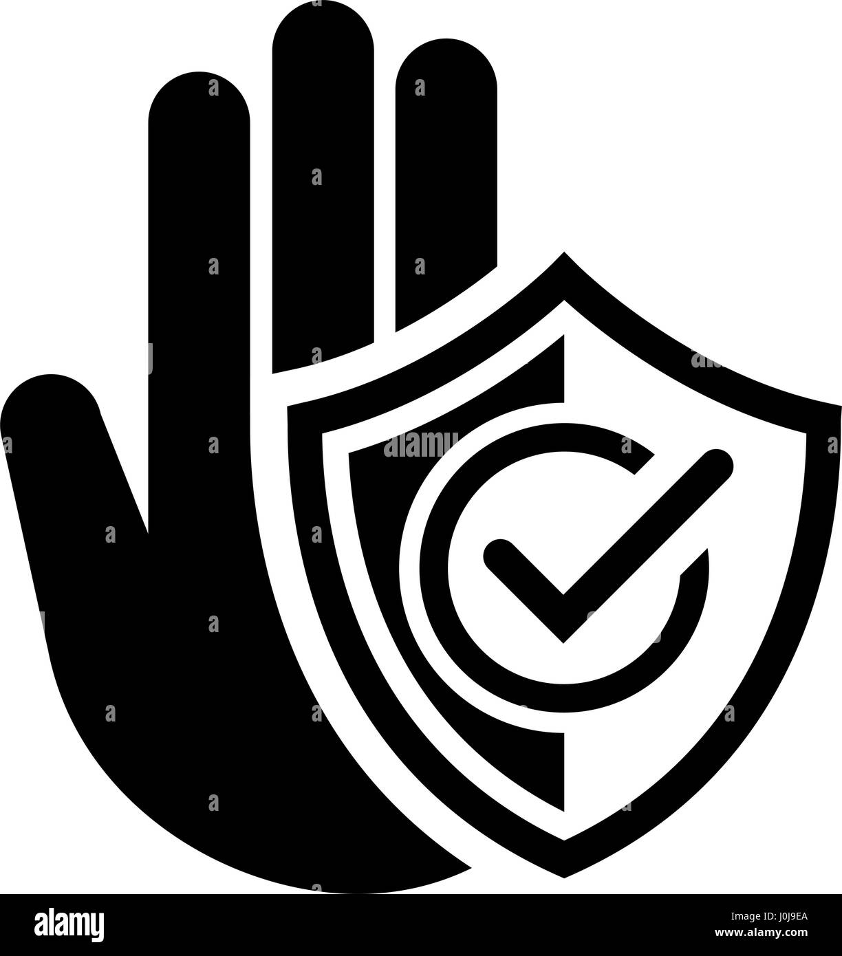Secured Area Icon. Flat Design Stock Vector Image & Art - Alamy