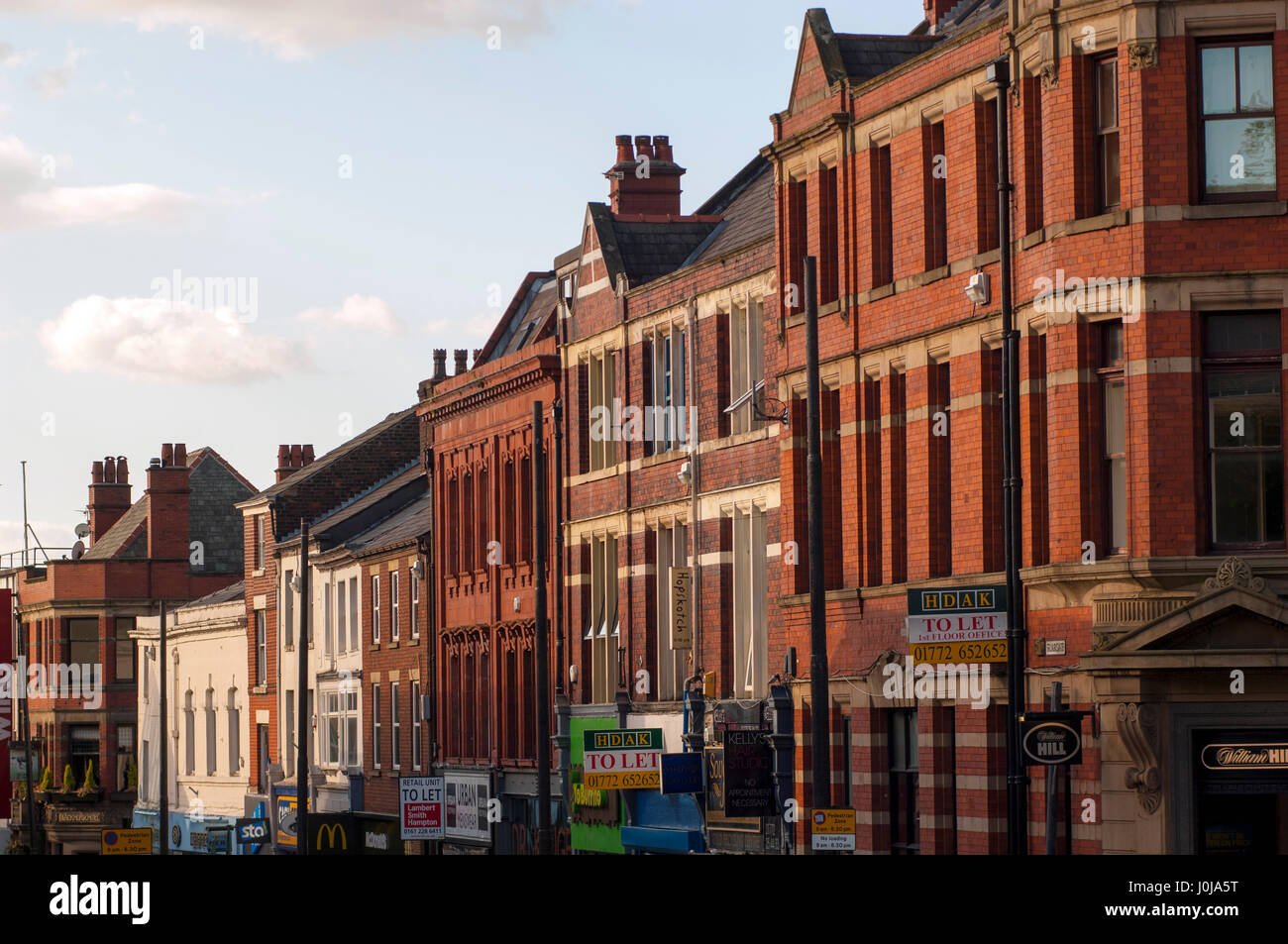 Street Scene,  Preston, Lancashire, England. Stock Photo