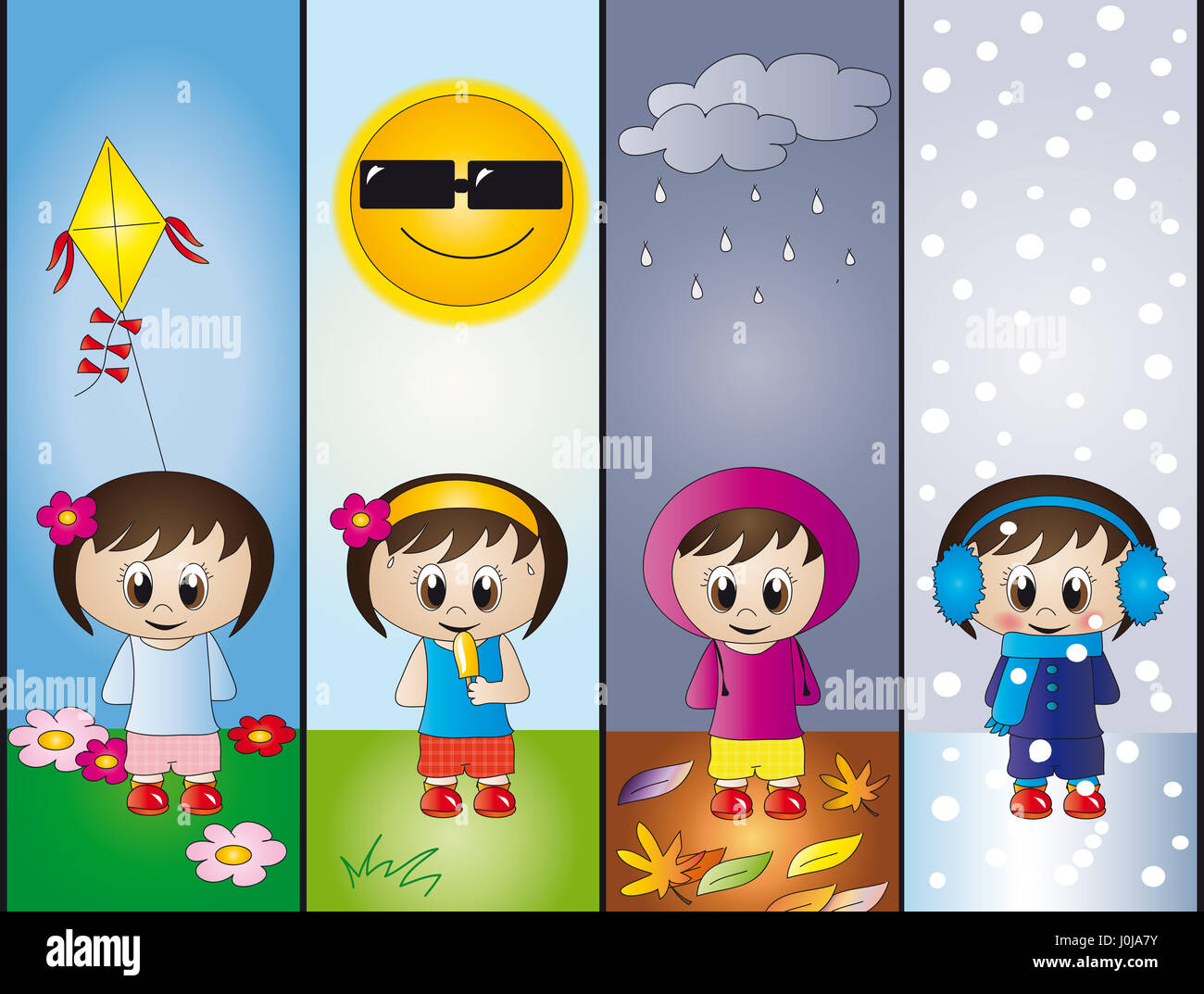 the four seasons Stock Photo - Alamy