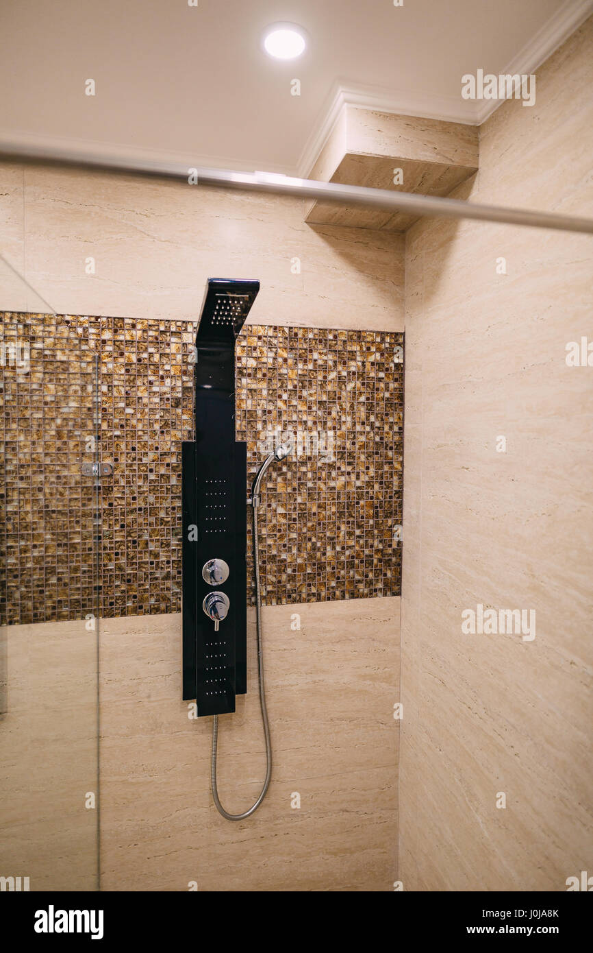 Shower head in the bathroom. Plumbing in shower Stock Photo Alamy