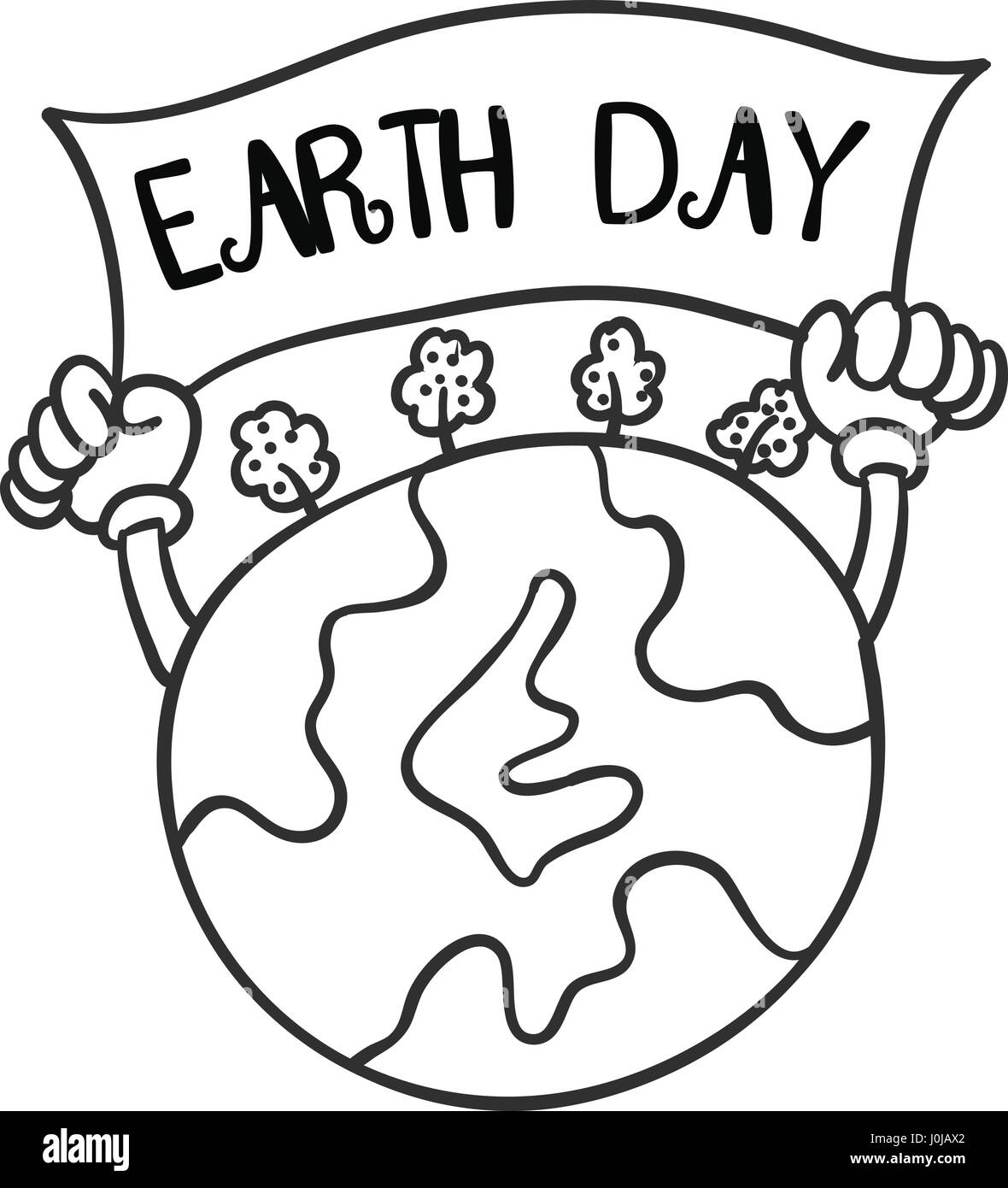 Collection of earth day hand draw Stock Vector Image & Art Alamy