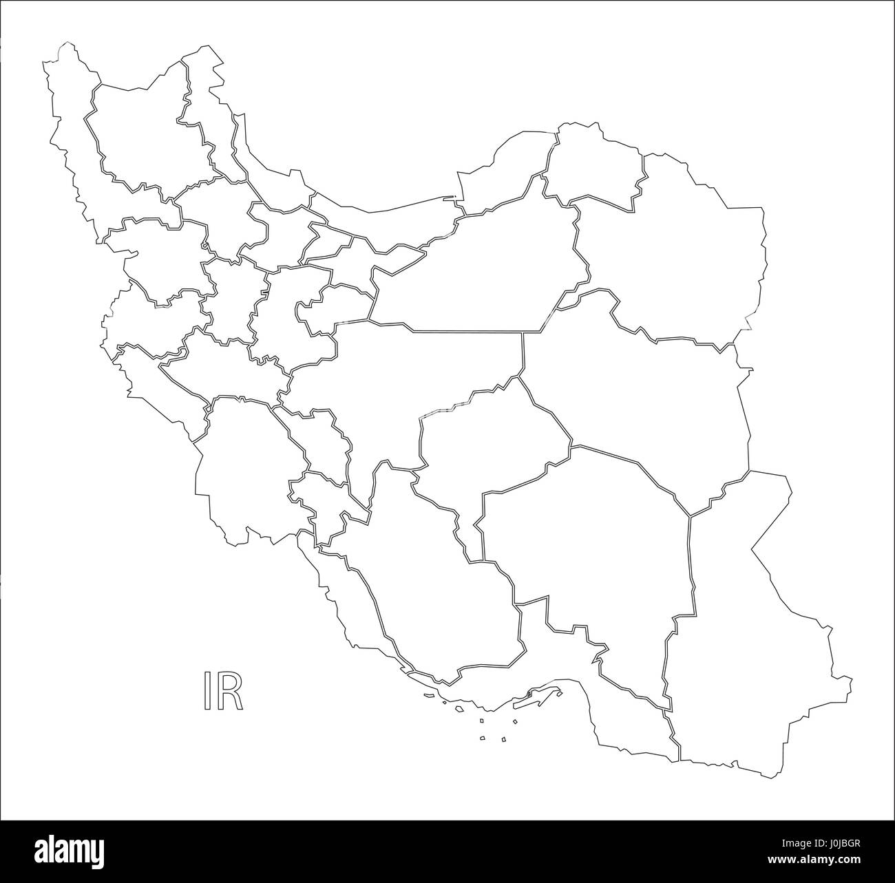 Iran Map Shape