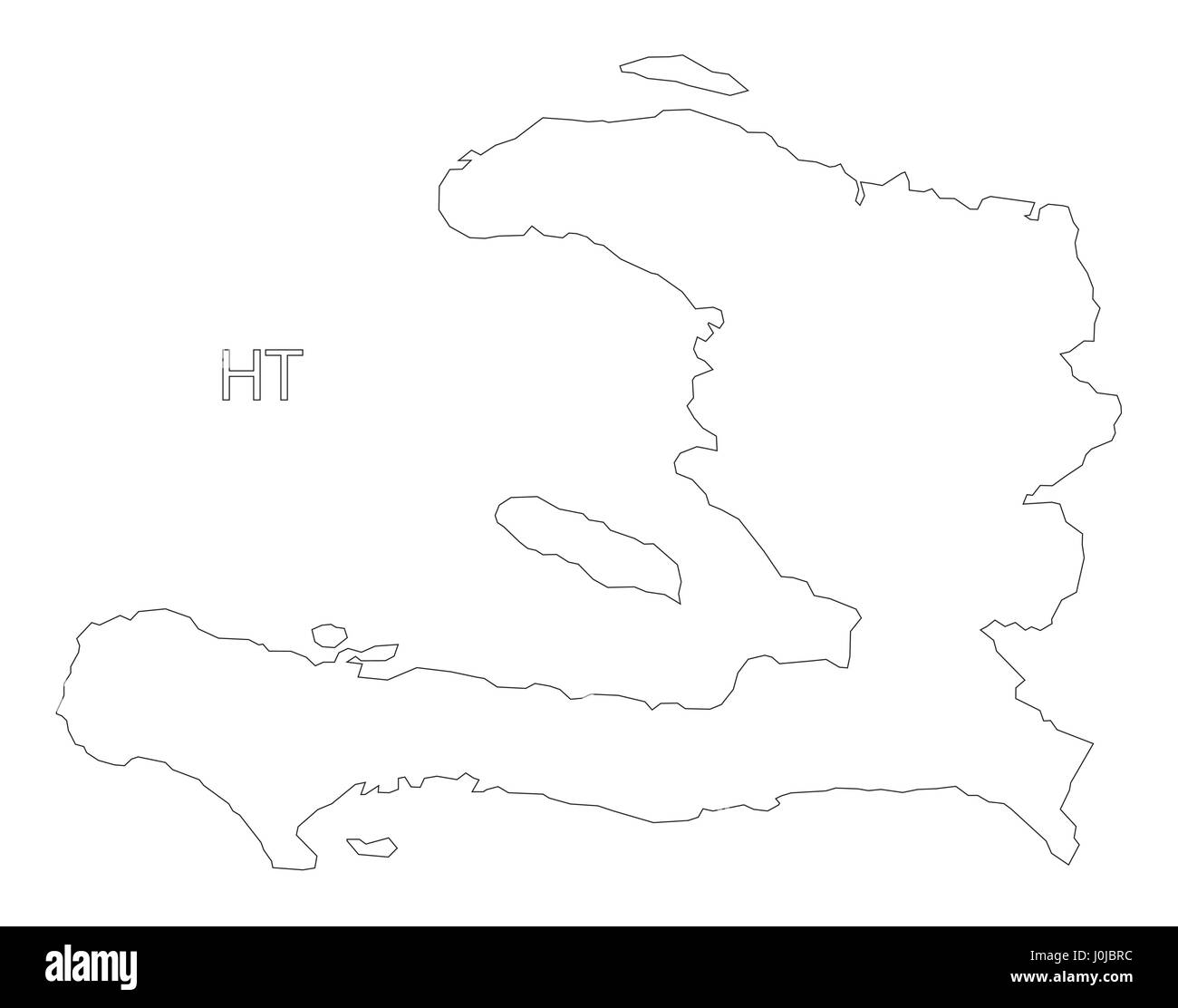 Outline Map Country Haiti Cut Out Stock Images Pictures Alamy   Haiti Outline Silhouette Map Illustration J0JBRC 