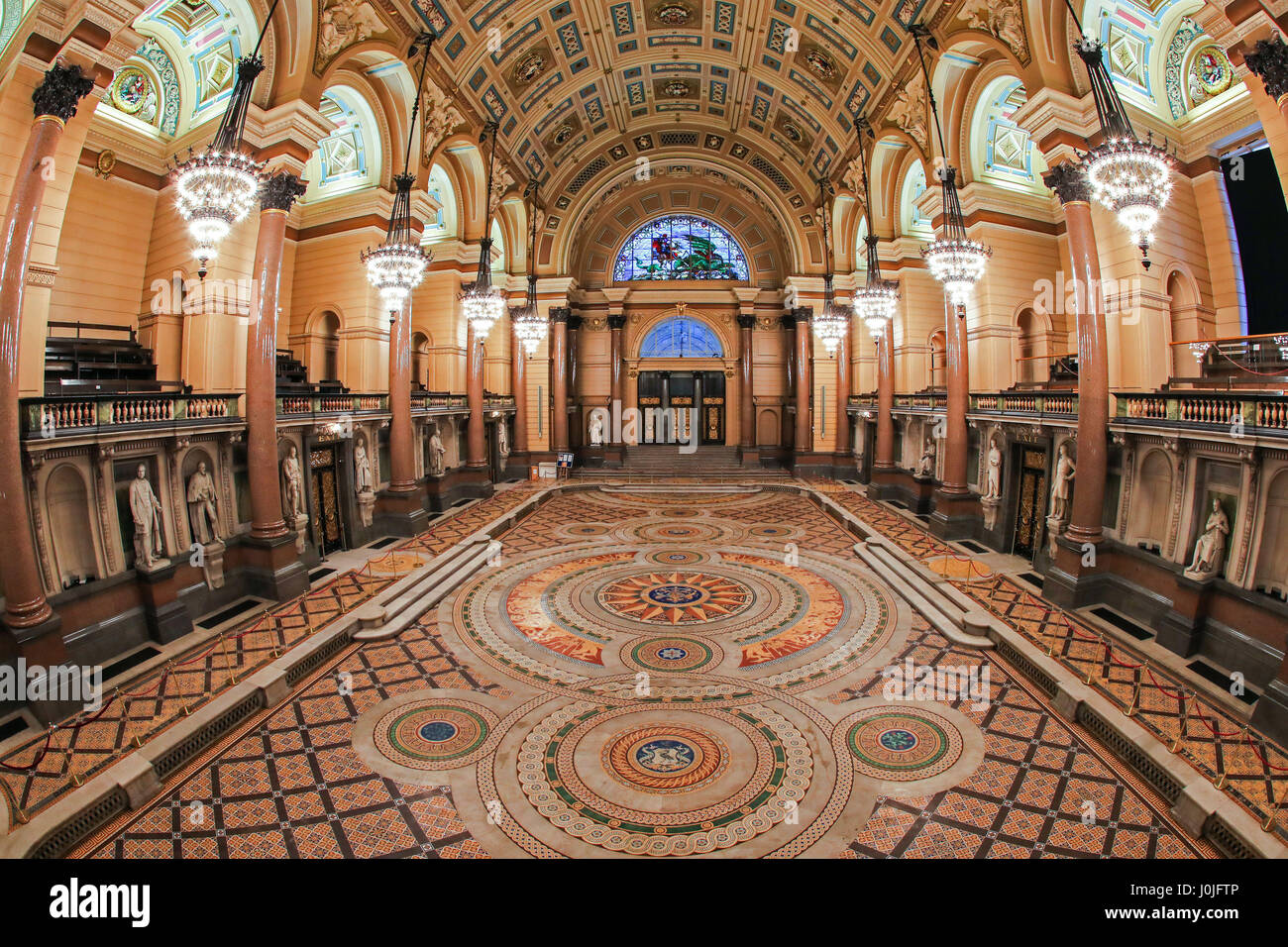The Minton tile floor at Liverpool's St Hall which is now on