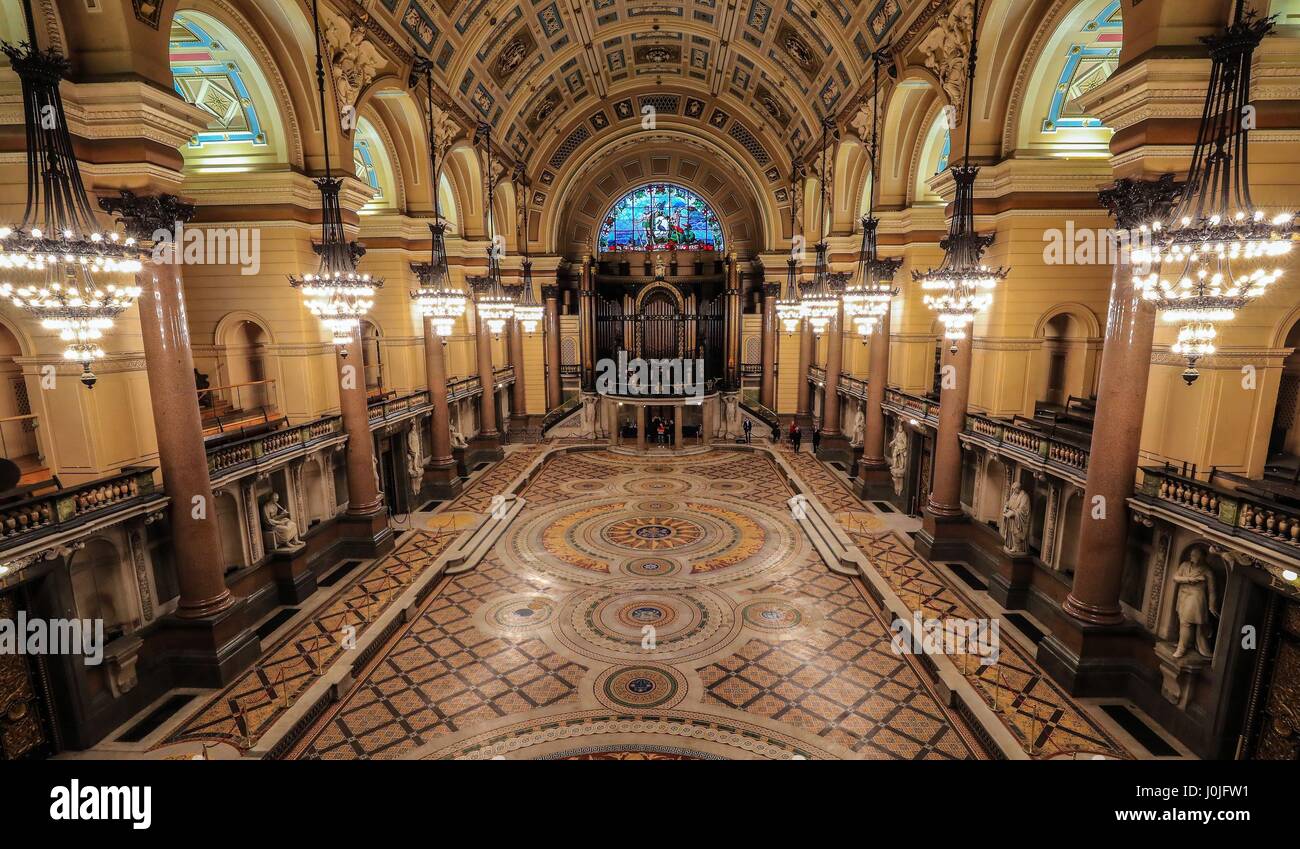 The Minton tile floor at Liverpool's St Hall which is now on