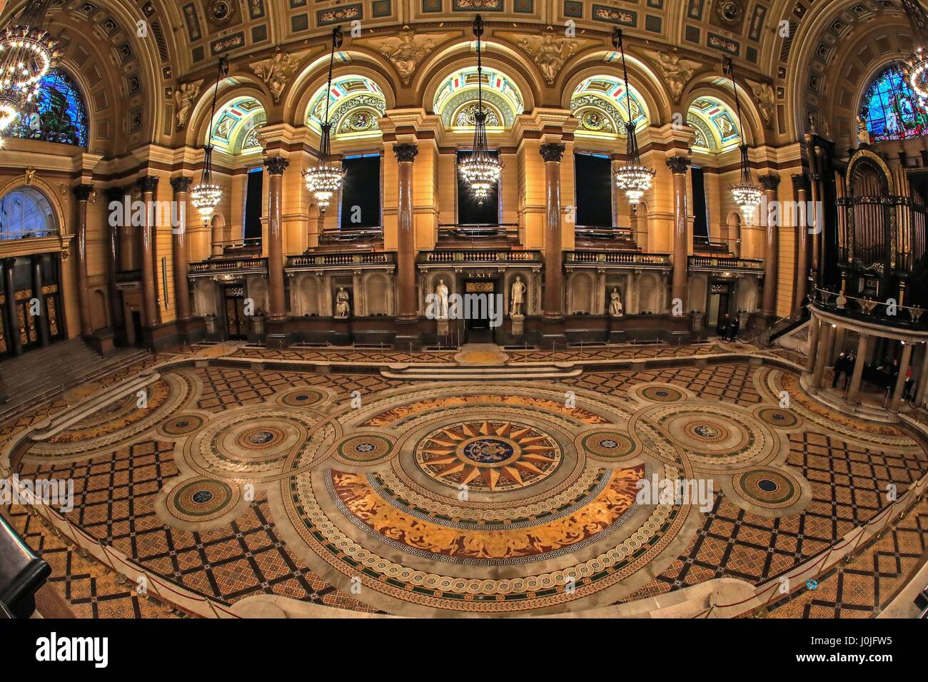 The Minton tile floor at Liverpool's St Hall which is now on