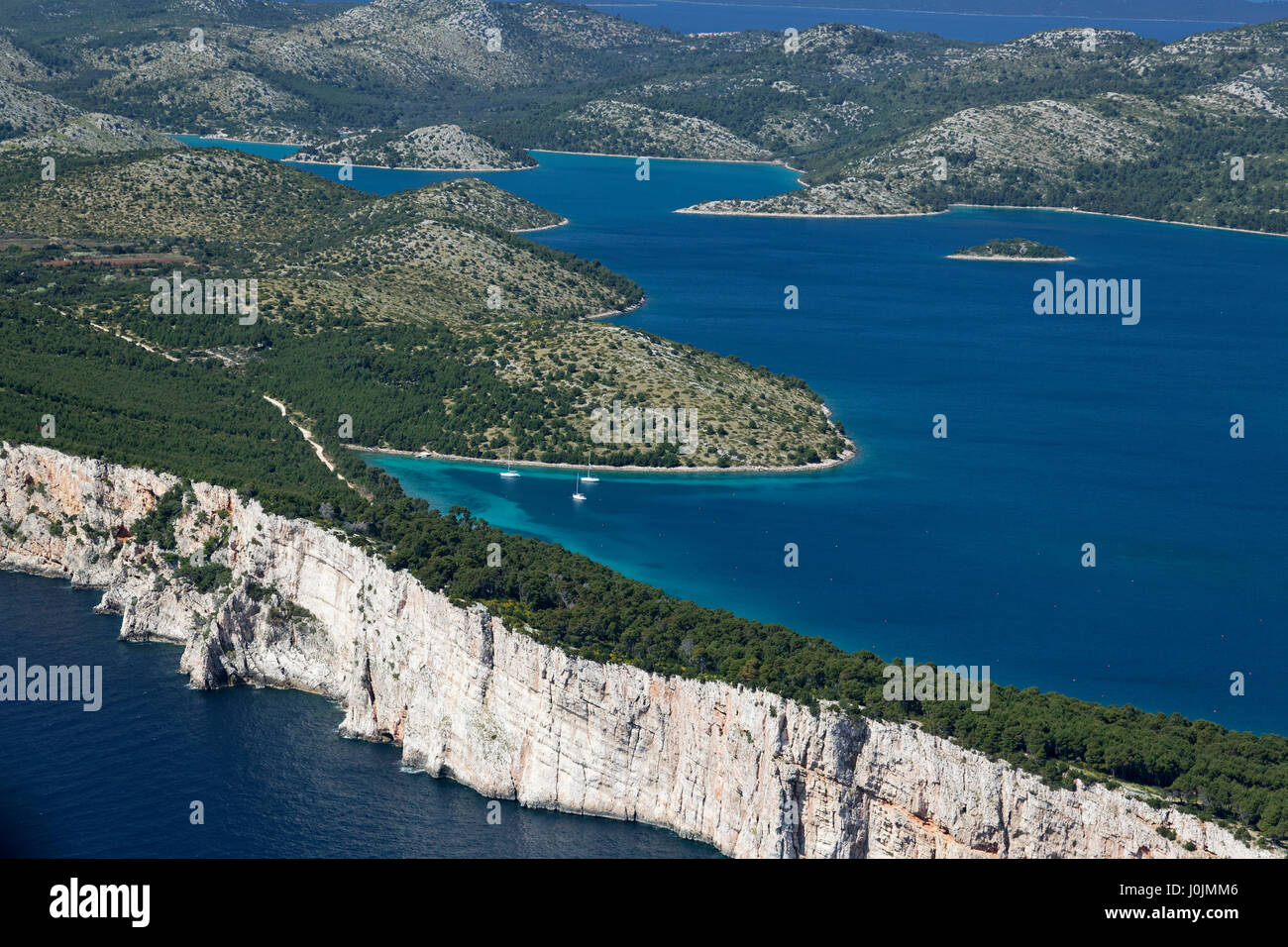 Aerial view of Telašćica Nature Park Stock Photo - Alamy