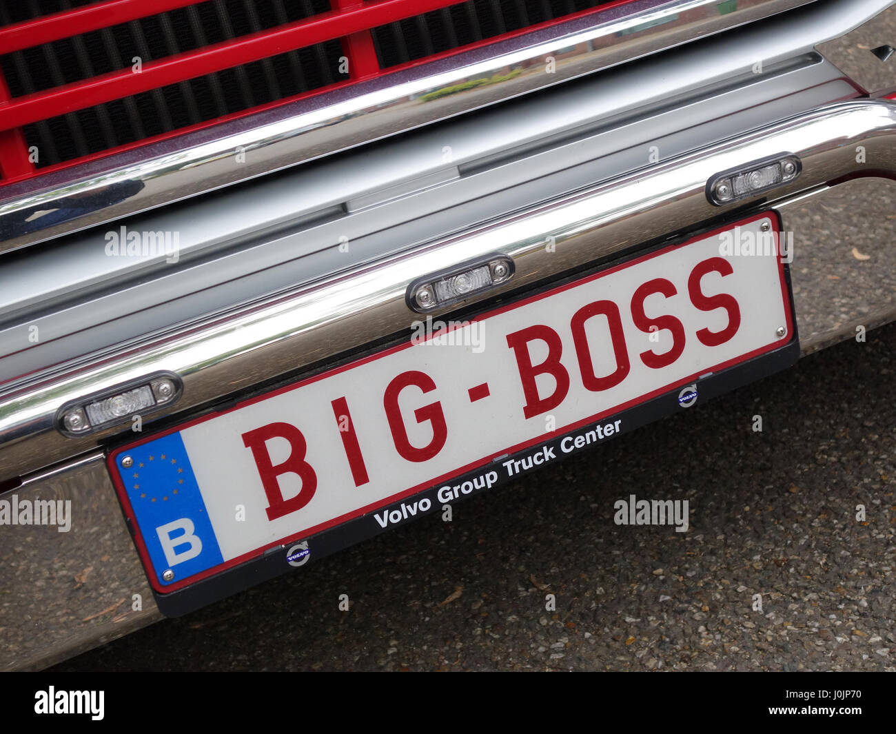 HGV with personalised number plate Stock Photo