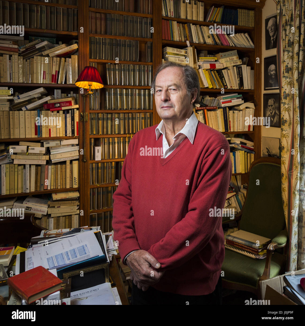 Portrait of Jean Marie (Jean-Marie) Rouart 30/04/2015 ©Philippe  MATSAS/Opale Stock Photo - Alamy