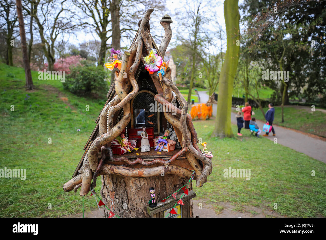 One of the fairy houses at Fairy World in Vale Park, New Brighton