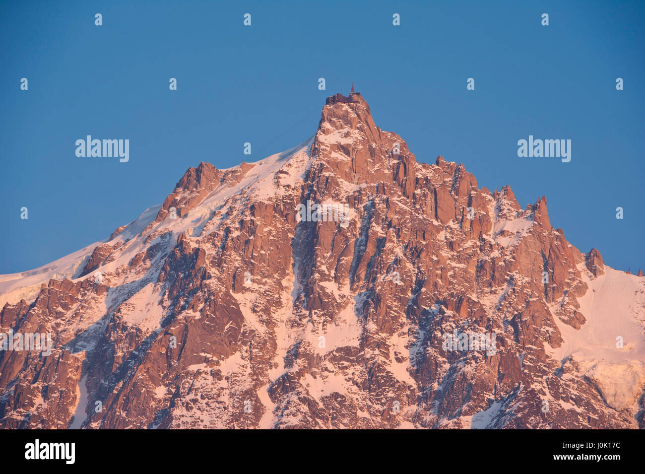 Aiguille du Midi Chamonix Mont Blanc, Rhone alps, France Stock Photo