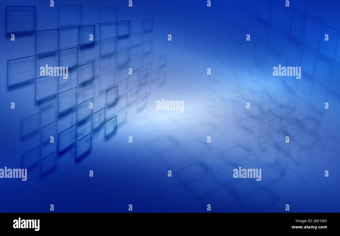 A modern blue hue abstract background with small squares Stock Photo